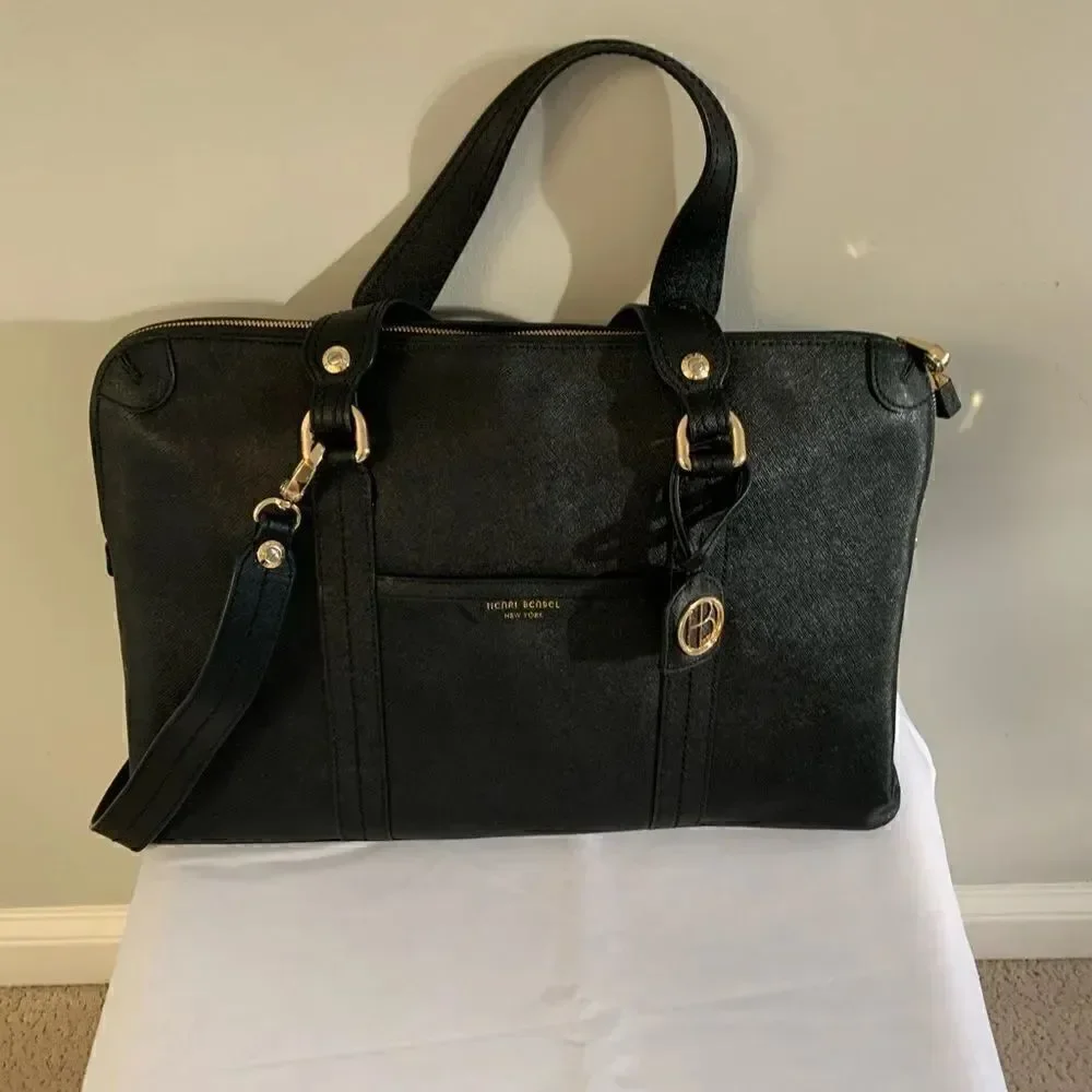 Henri Bendel West 57th Leather Laptop Briefcase